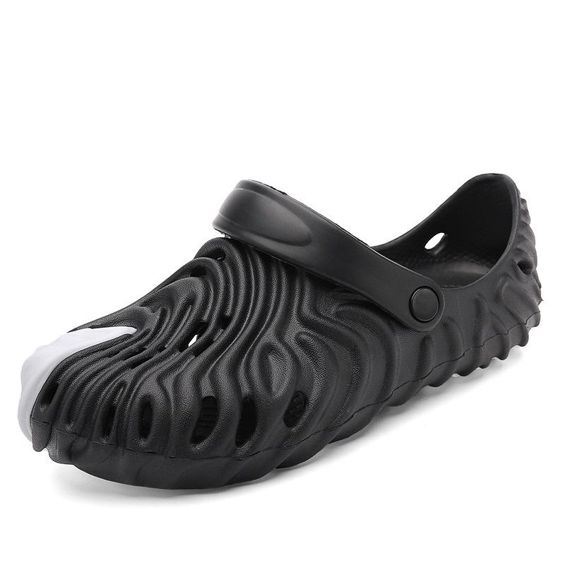 

Великого розміру взуття з отворами чоловіче літнє взуття нековзні сандалі на товстій підошві пара пляжна сумка тапочки з миском повсякденні сандалі 37