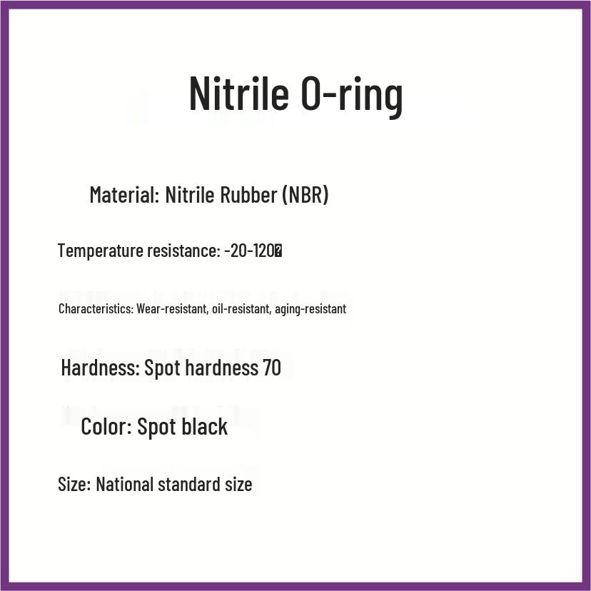 4-50mm Black Nitrile O-ring, 1.5mm Wire Diameter, Oil & Wear Resistant Seal
