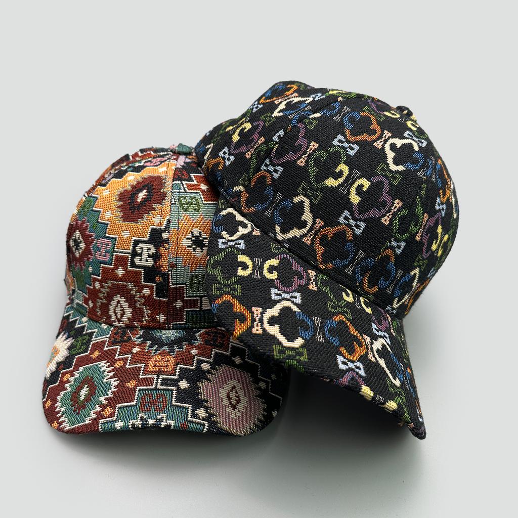 NuoviCappellini da Baseball Unisex Stile Etnico Graffiti Retrò Traspiranti Versatili Casual Moda Estiva da Esterno Parasole Personali con Visiera