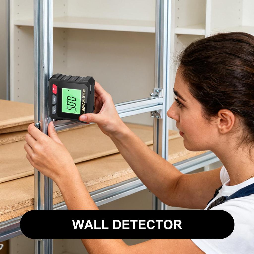 Digital Inclinometer 4-Side Measuring Tool With Backlight Magnetic Angle Gauge For Woodworking Golf Home Renovation Door