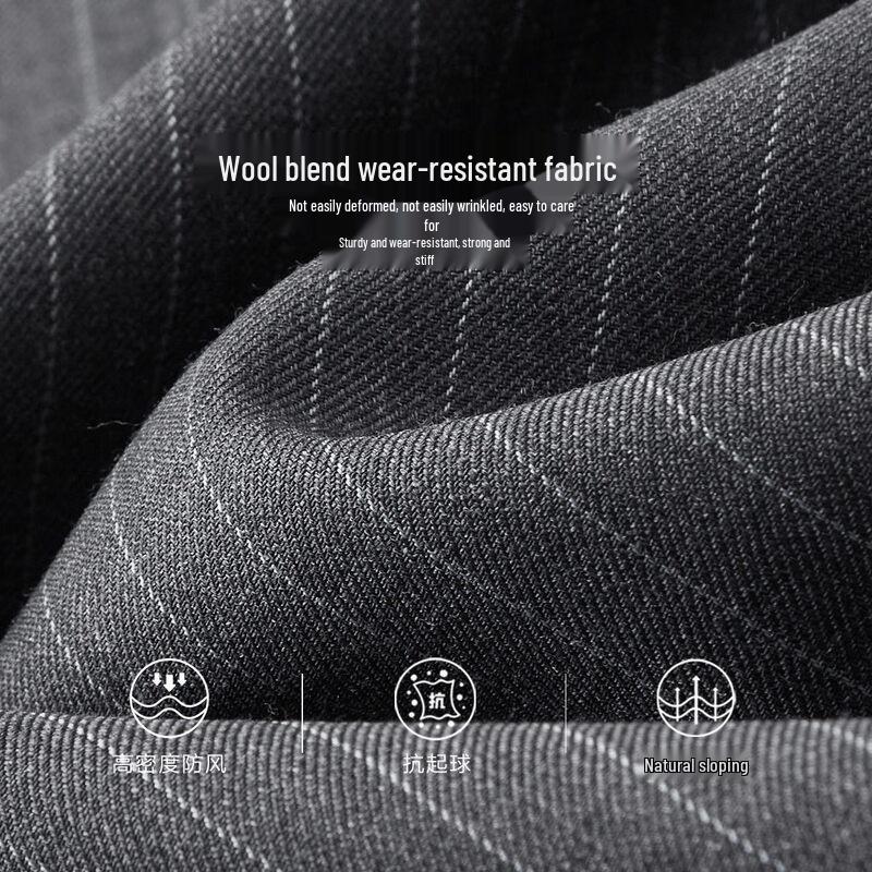 Shanshan Men's Wool Blend Striped Business Suit