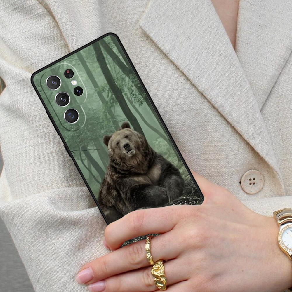 Grizzly Bear Animal Cell Phone Case for Samsung Galaxy S26 Ultra S25 S24 S23 S22 S21 S20 Note10 Cover