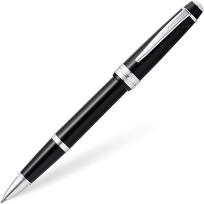 Bolígrafo Rollerball Cross Bailey Light de Resina Pulida Recargable, Rollerball Medio, Incluye Caja de Regalo Premium - Negro
