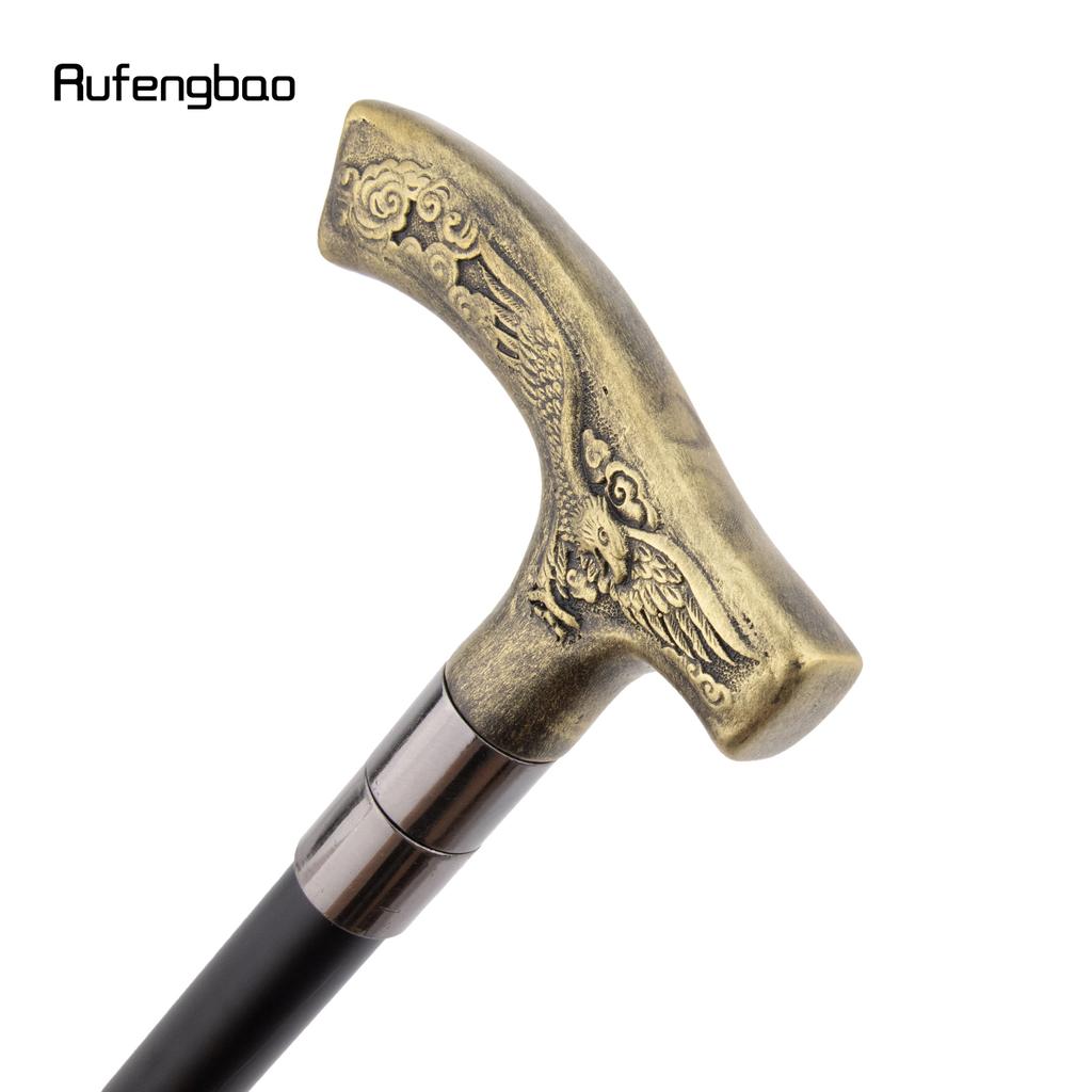 Yellow Resin Eagle Walking Cane Fashion Decorative Steel Stick Gentleman Elegant Cosplay Cane Knob Crosier 93cm