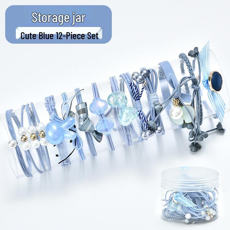 Корейские лесные аксессуары для волос: Набор из 12 резинок для волос в хвостик