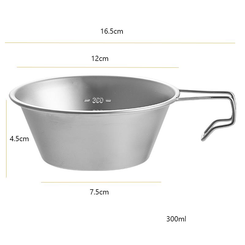 300ml Sierra Cup Outdoor Stainless Steel Sierra Coffee Cup Picnic Tableware Portable Barbecue Hiking Camping Tea Cup