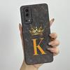 For Vivo Y72 5G Case Vivo Y52 5G Phone Case V2041 V2053 Fashion Crown Letters Full Package Matte Anti Drop Soft Protective Cover