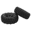 4pcs 1.9in RC Wheel Rims Tires Set For 1/10 RC Crawler Car Universal RC Crawler Wheel Rims Rubber Tires RC Accessories Black
