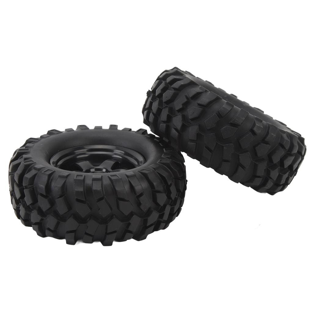4pcs 1.9in RC Wheel Rims Tires Set For 1/10 RC Crawler Car Universal RC Crawler Wheel Rims Rubber Tires RC Accessories Black