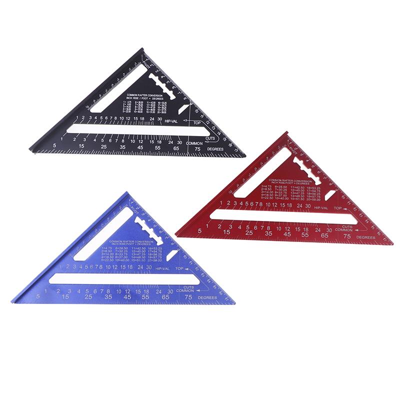 7-Inch Metric Woodworking Aluminum Alloy Triangle Gauges Right Angle Ruler Measuring Gauging Tools High Precision Marker Ruler