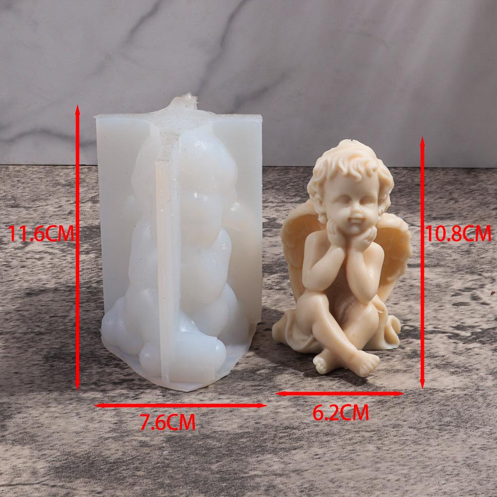 

Large 3D Angel Candle Mold Handmade Angel Doll Resin Molds DIY Plaster Soap Gypsum Mould Crafts Making for Photography Props
