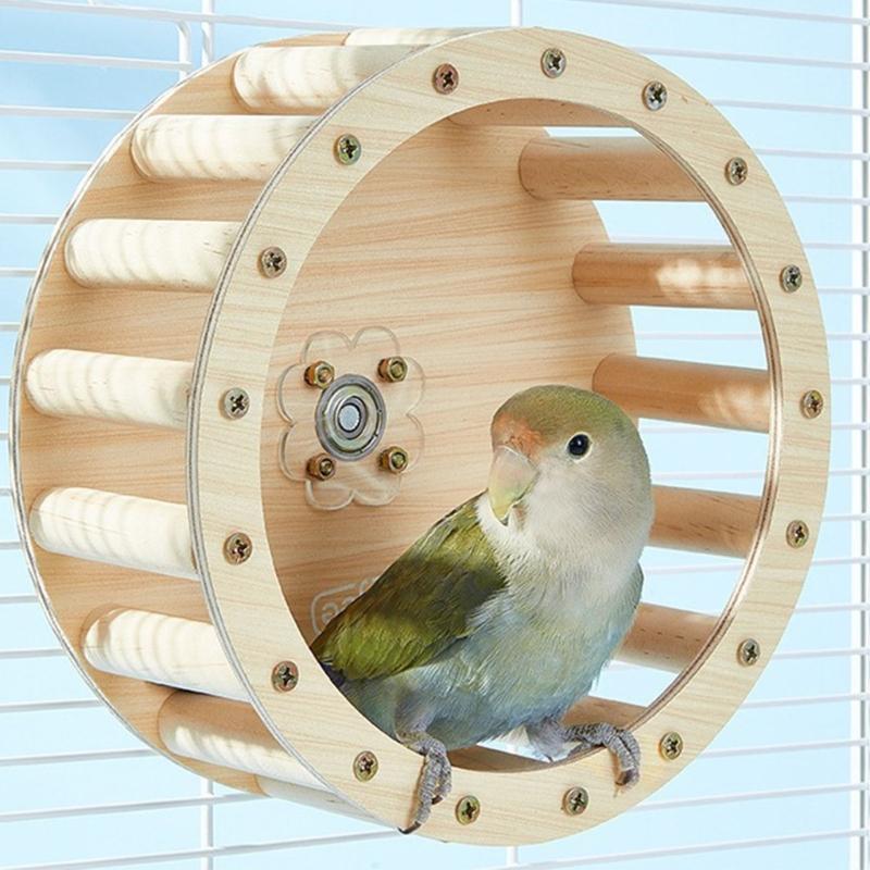 Multifunctional Chew Resistant Wood Perch for Parrots Cage Toy Cage Mount Swing Bed For Stress Relief And Play