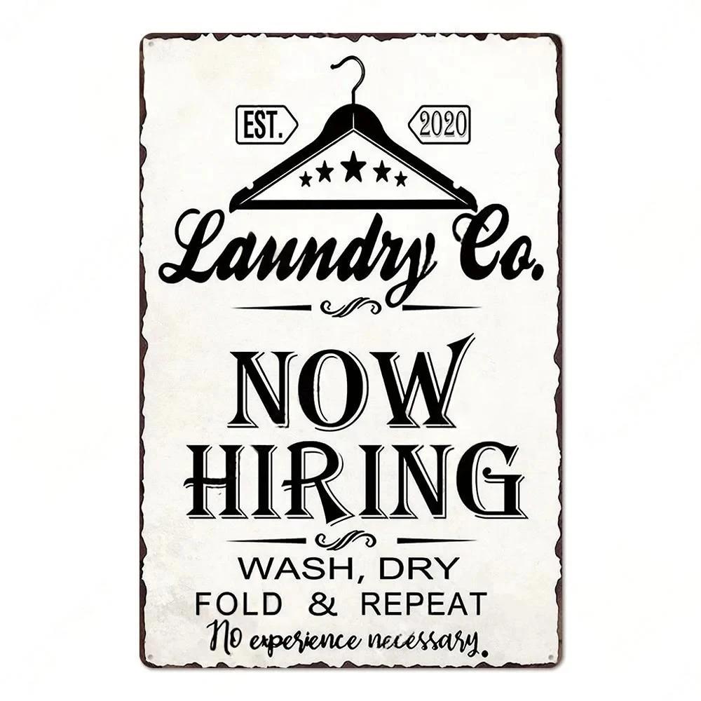 Laundry Room Billboard Vintage Metal Tin Sign Decor Funny Poster Plate Rust Decorative Plaque Tinplate Dry Clean Store Signs