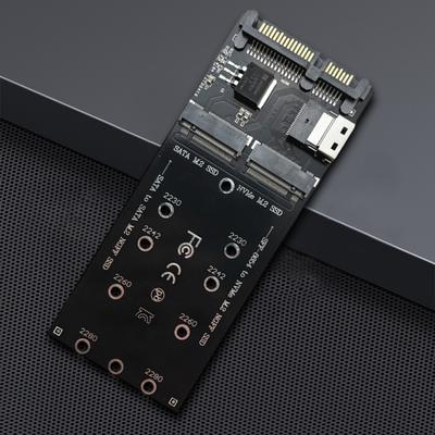 M.2 To SATA Adapter SFF-8654 To M2 NVME SSD 22Pin SATA To M2 Expansion Card 2 In 1 Combo Adapter for PC Desktop Mainboard