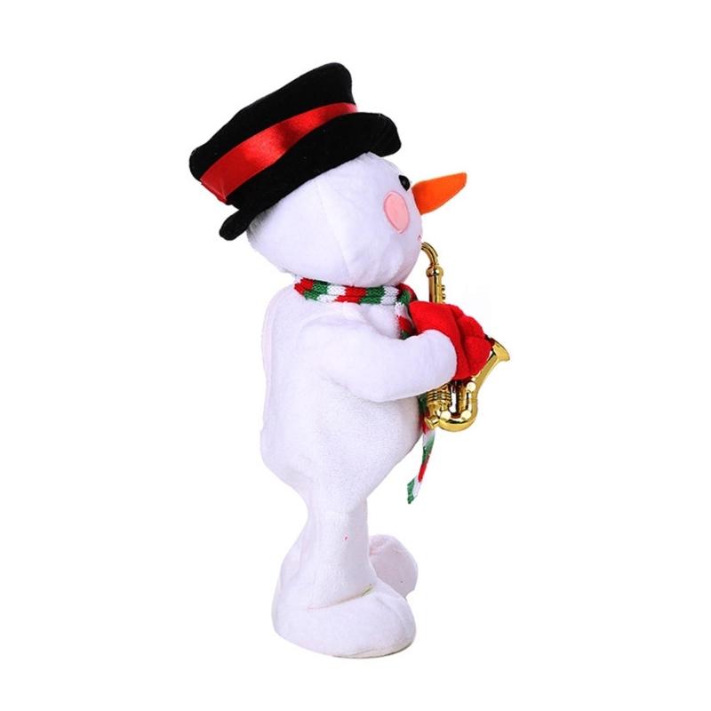 Christmas Gift Miniature Santa Claus with Saxophone Handmade Lovely Toy Holiday Twisting Santa Snowman Reindeer