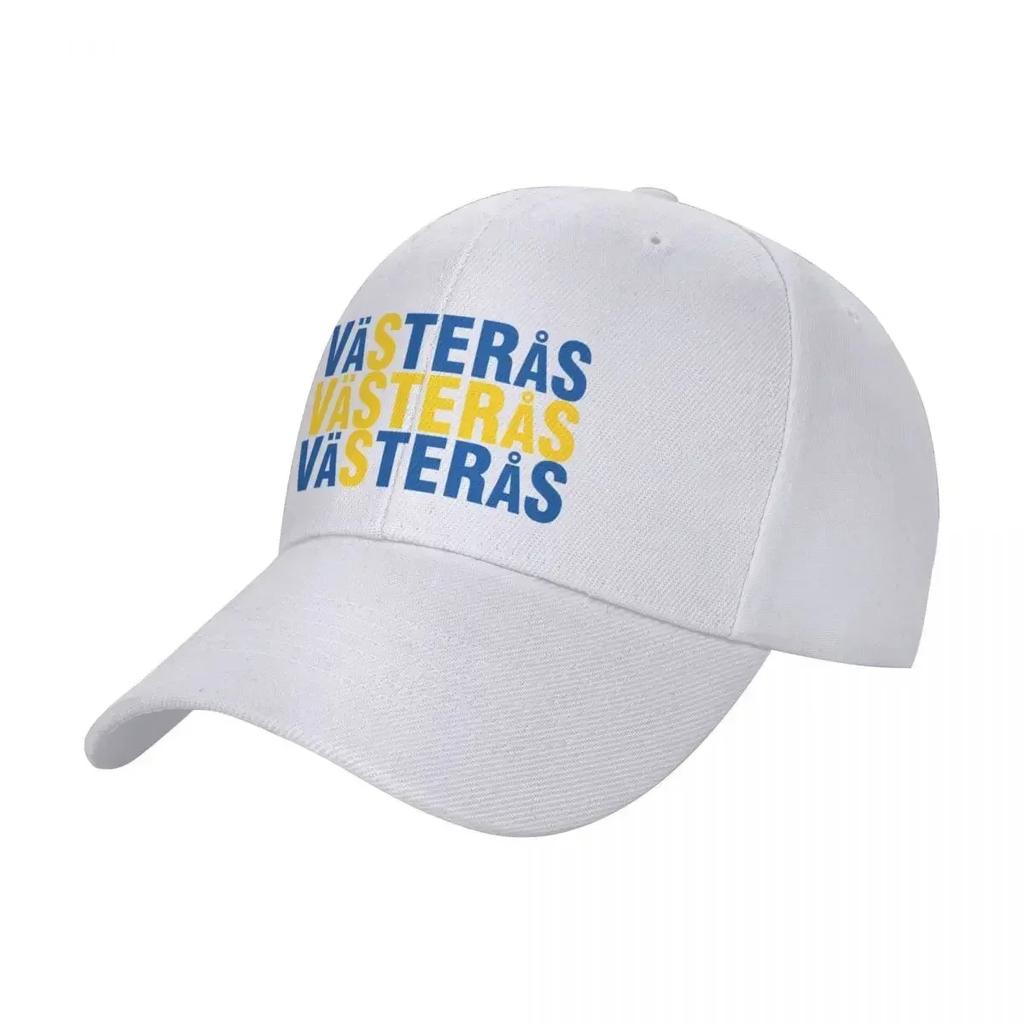 Vasteras Sverige Flagga Baseball Cap Icon Wild Ball Hat Rugby Mens Caps Womens