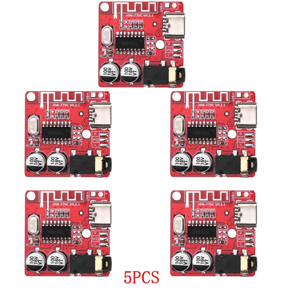Mini Bluetooth 5.1 Audio Decoding Module MP3 Audio Decoding Type-C 3W 3.5mm Interface Decoding Board for Home/Car Audio DIY