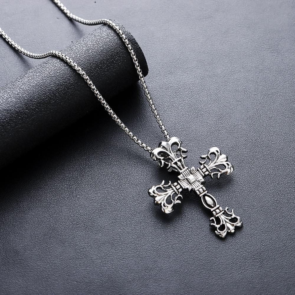 Kreuzkette Herren Titanstahl Nicht Verblassend Hochwertiges Gefühl Vielseitiges Persönlichkeitsdesign Sommer Accessoires Damen Trend Einfacher Schmuck