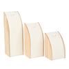 Fashionable Sturdy Solid Wood Jewelry Display Rack 3 Pieces Set for Necklace and Pendant Exhibition Organization