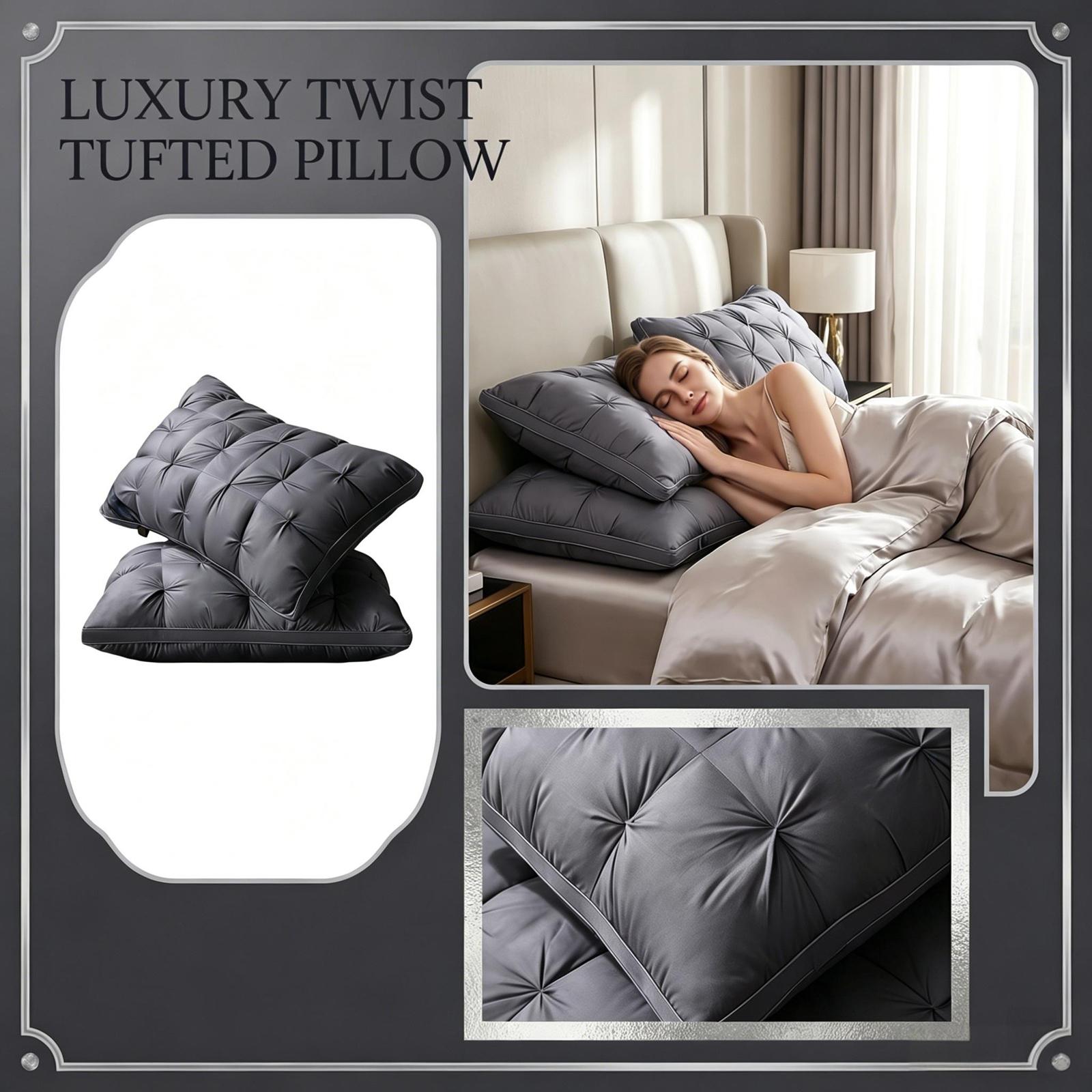

Twisted Mattress Pillows Are A Soft, Down That Is Breathable, Hypoallergenic, And Provides Support. one size
