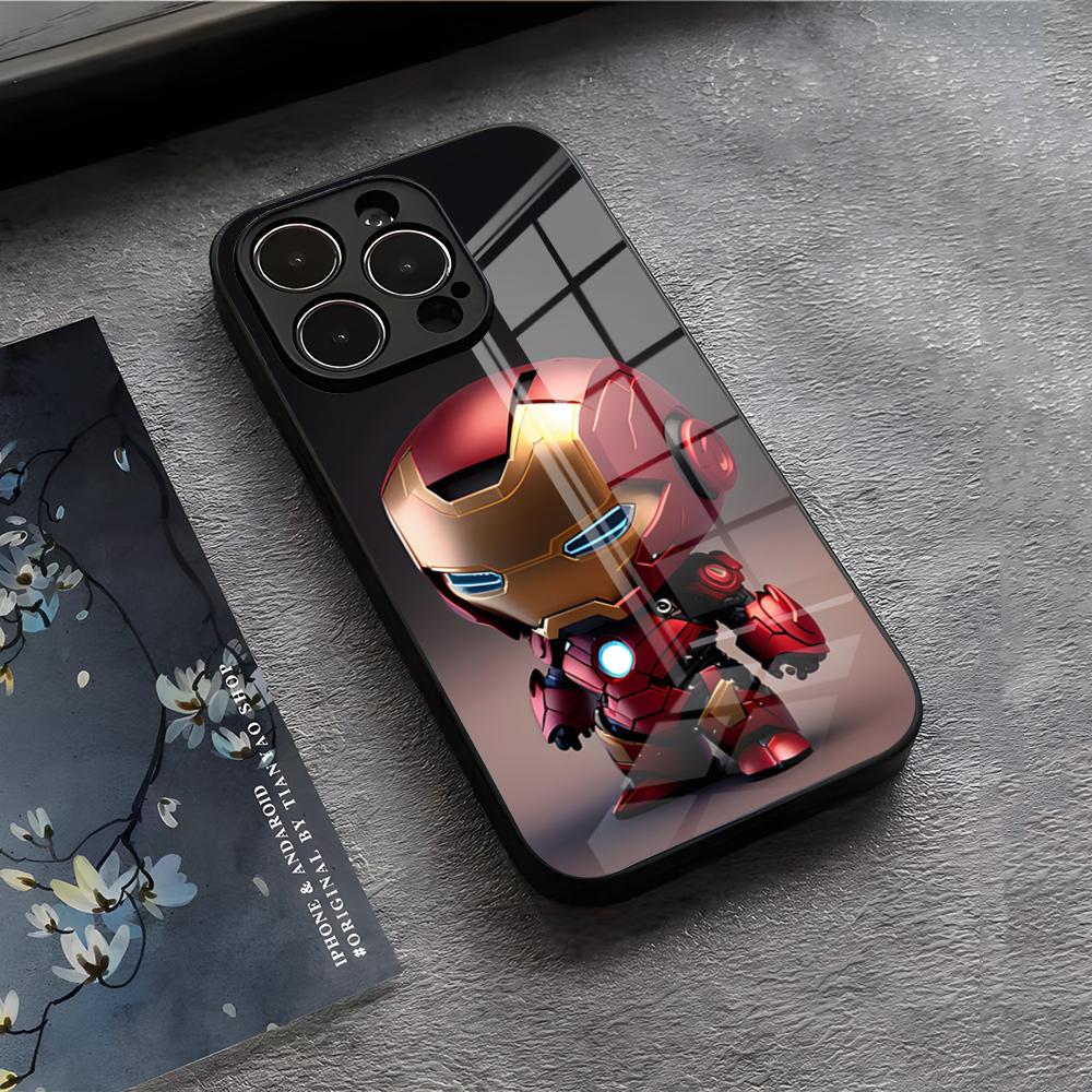 Baby Marvel Venom Groot Funda Phone Case For IPhone 17 Air 16 E Pro Max 15 14 13 Mini 12 Pro 11 Max Plus Black Glass Cover