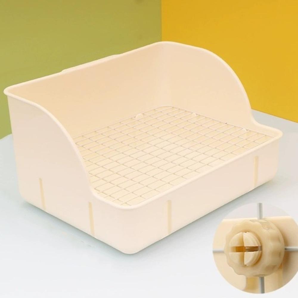 Potty Trainer Rabbit Litter Box Detachable Grids Small Animal Litter Pan for Cage Use