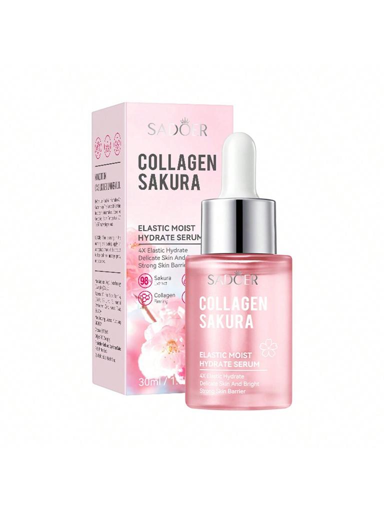 1Pc COLLAGEN SAKURA ELASTIC MOIST HYDRATE SERUM With 30ml Sakura Extract Moistening The Skin Make Sk