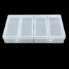 5pcs/set Adjustable Dividers Clear Plastic Storage Organizer Box - Craft & Sewing Supplies Container with Removable Compartments