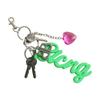 Silicone Alphabet Bag Charm Keychain Heart Pendant Letter Bag Decorative Pendant Suitable for Romance Present Exchange