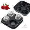 Ice Cube Trays Rose Ice Maker 3D Ice Ball Mold Halloween Skull Chocolate DIY Tool Diamond Silicone Moulds With Funnel