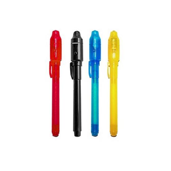 

4 шт. Ручка со светящимися чернилами 2 в 1, УФ-письмо, маркер для невидимых чернил, детский подарок для рисования 4pcs