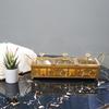 Gold Metal Platter Eid Mubarak Snacks Tray Ramadans Dessert Serving Dish Middle Eastern Festival Desktop Decoration