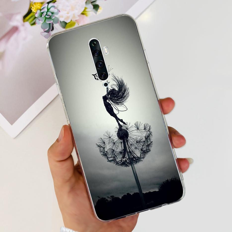 For Oppo Reno 2 2F 2Z Case Luxury Painted Cover Clear Silicone Phone Case For Oppo Reno2 F Reno 2Z Reno2 Reno2F Reno2Z Soft Bags