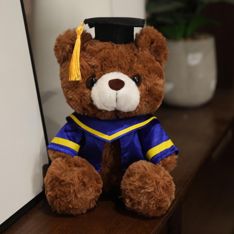 Doctor's suit teddy bear doll plush toy bear hug bear doll rag doll student graduation gift