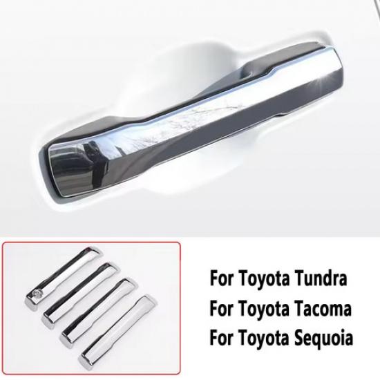 4PCS Car Door Handles Cover Chrome Trim Molding For Toyota Tacoma/Tundra/Sequoia