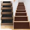 5pcs 100X20cm Staircase Mat Self-adhesive Safety Door Mat Soft Stripe Non-Slip Stair Tread Carpet Mat Home Decor