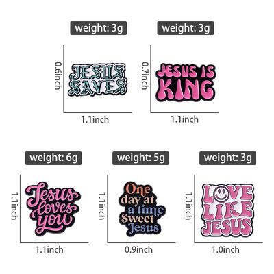 Love Like Jesus Saves Enamel Pins Custom Sweet Jesus Banner Brooches Lapel Badges Quotes Jewelry Gift for Kids Friends