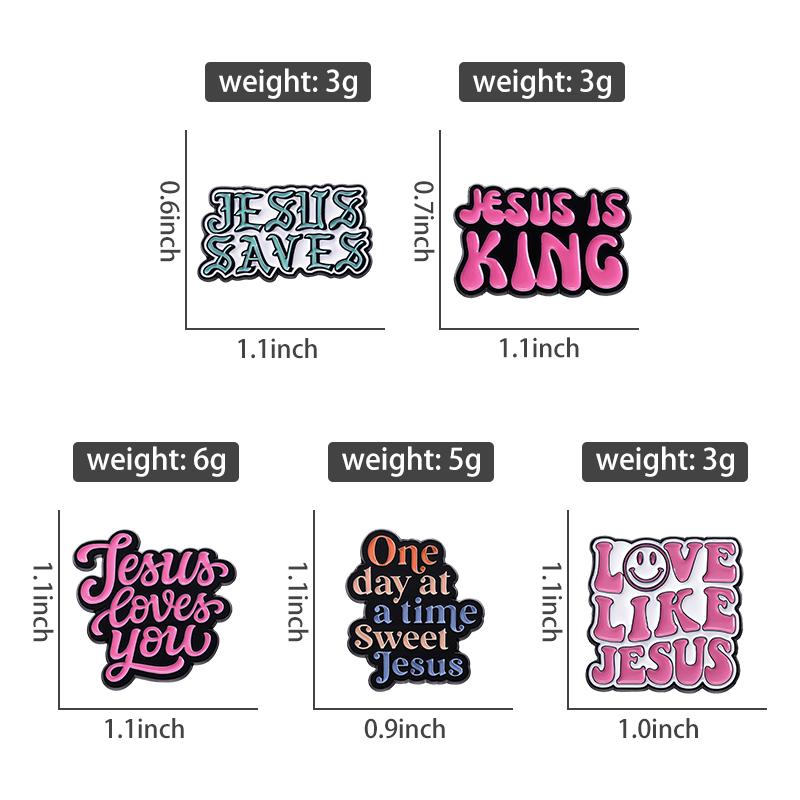 Love Like Jesus Saves Enamel Pins Custom Sweet Jesus Banner Brooches Lapel Badges Quotes Jewelry Gift for Kids Friends