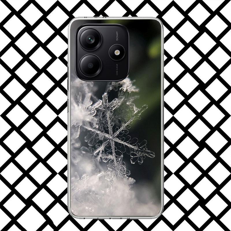Snow Snowflake Winter Cold Phone Case for Xiaomi Redmi Note 15 14 14S 13 12 12S 11 Pro Plus 11E 11T 11S 10S 5G Soft Cover Fundas