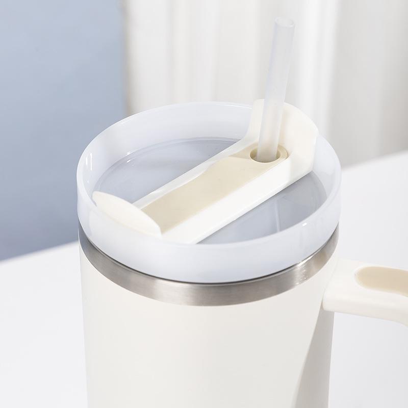 40oz Stainless Steel Insulated Giant Cup with Straw – Portable Ice Buster for Car