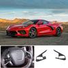 Real Carbon Fiber Steering Wheel Button Sticker Trim For Corvette C8 Z06 Z51