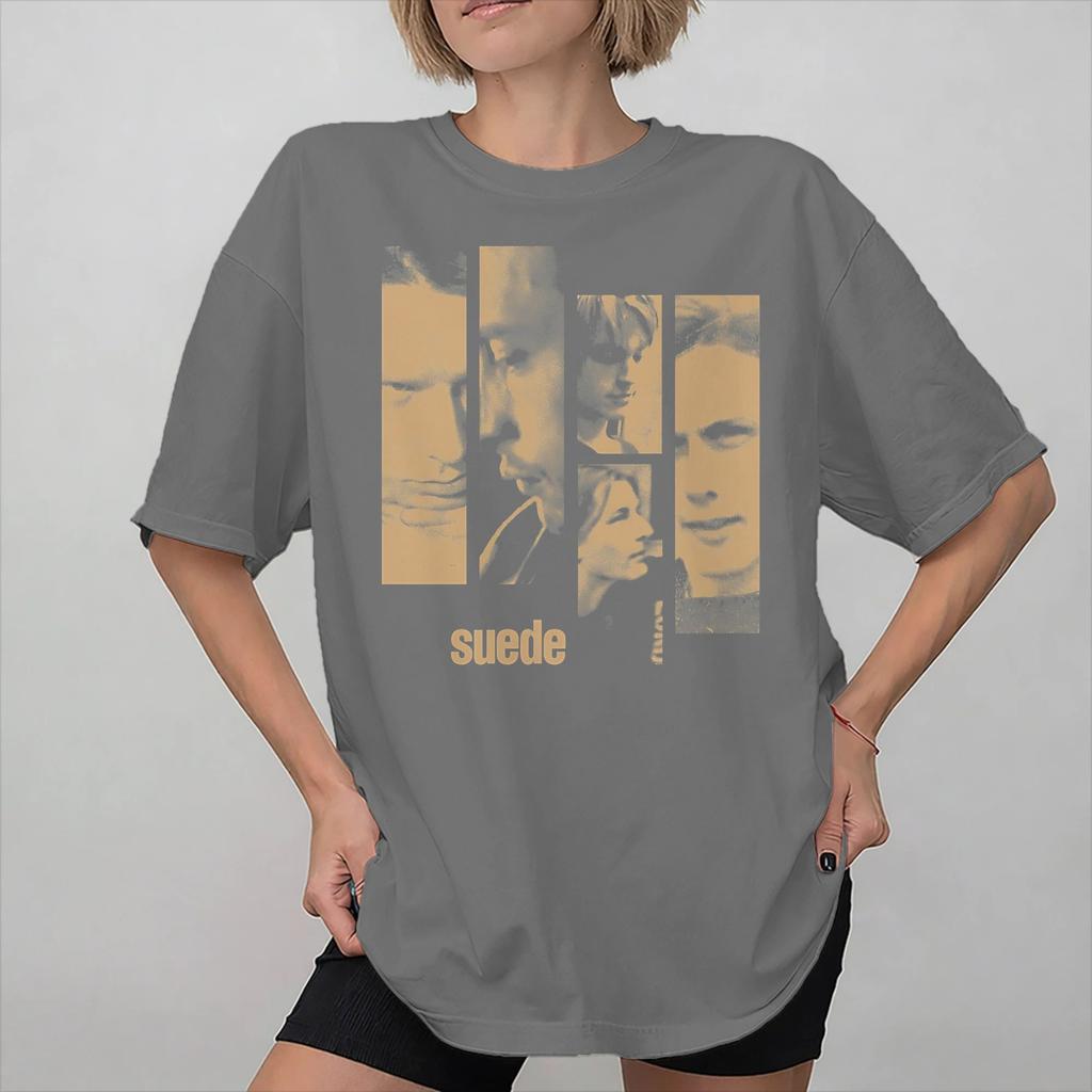 Unisexs Womens Suede Rock Band T Shirt Cotton Graphic Print TShirt Clothing Outfits