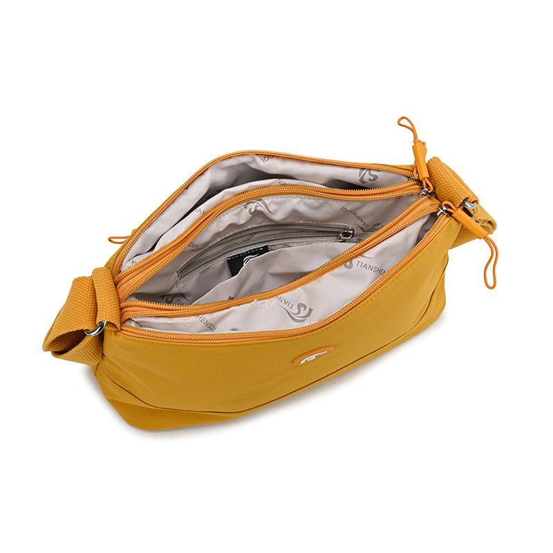 Nylon Crossbody Bag Women's Lightweight Commuter Shoulder Bag Multi-compartment Small Square Bag