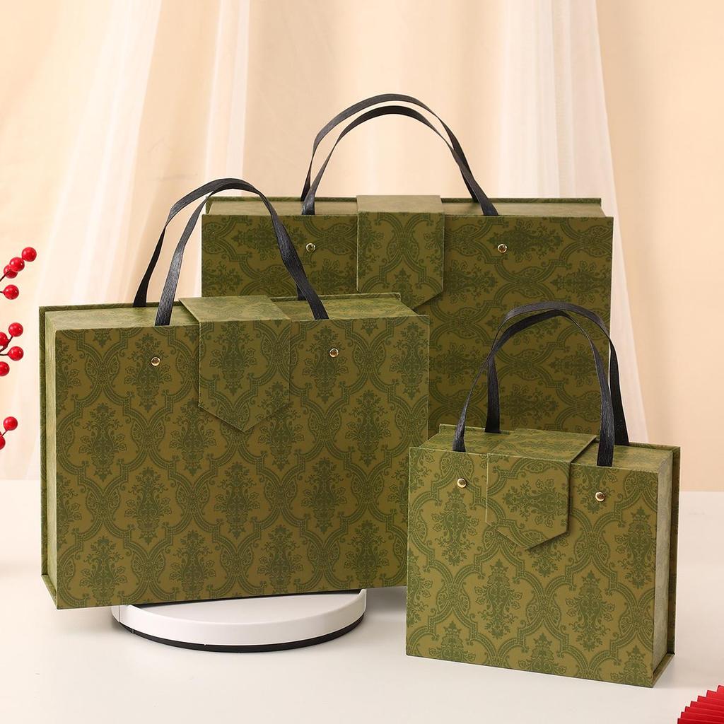 Luxury Large Flip-Top Handheld Gift Box for Cosmetics & Tea