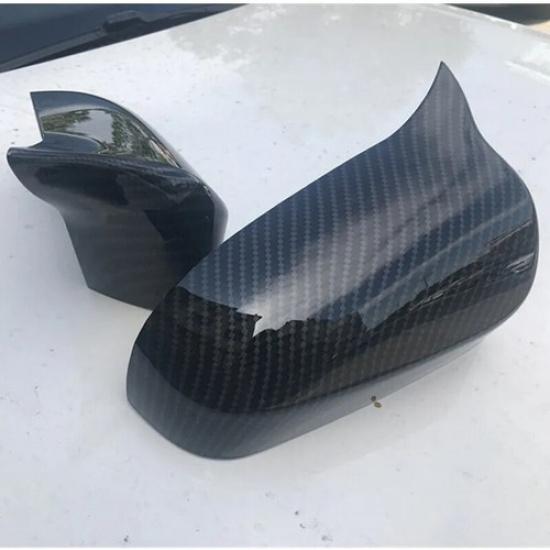 Carbon Fiber OX Horn Side Rearview Mirror Cover Cap For Toyota Corolla 2014-2018