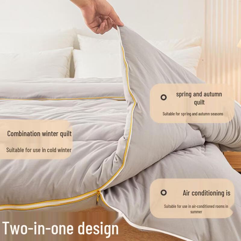 Brangdy All-Season Zippered Soy Fiber Quilt Set