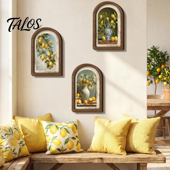 Rustic Tulip Wall Signs Pastoral Wooden Sign, Decorative Tabletop Display Pieces, Retro Style Art French Arched Pendant for Farmhouse Bedroom