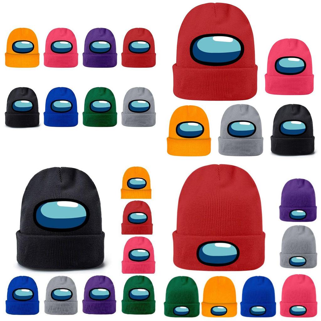 Winter Adults Unisex Knitted Beanie Hat Boys Girls Warm Woolen Cap