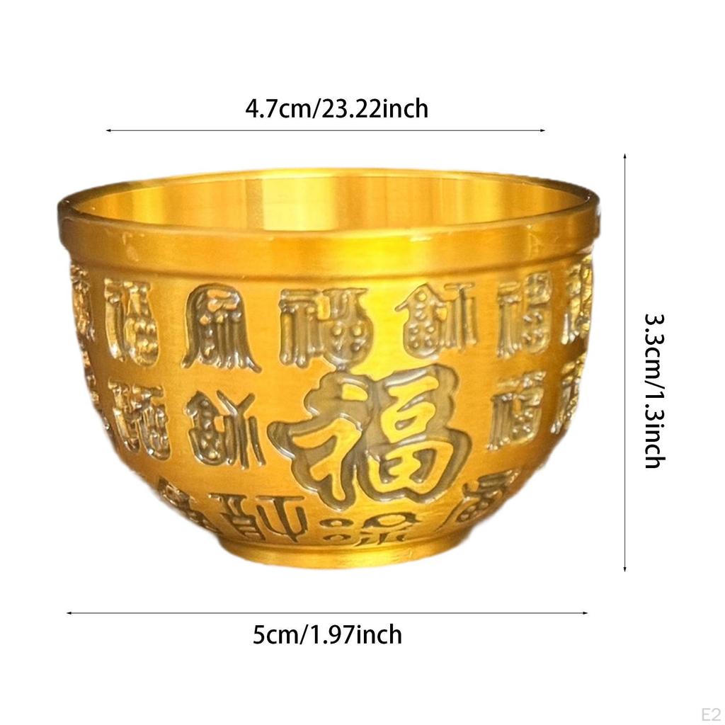 Messing Schatz Schale dekorative Feng Shui Bai Fu Sammlerstück chinesische traditionelle Lagerung