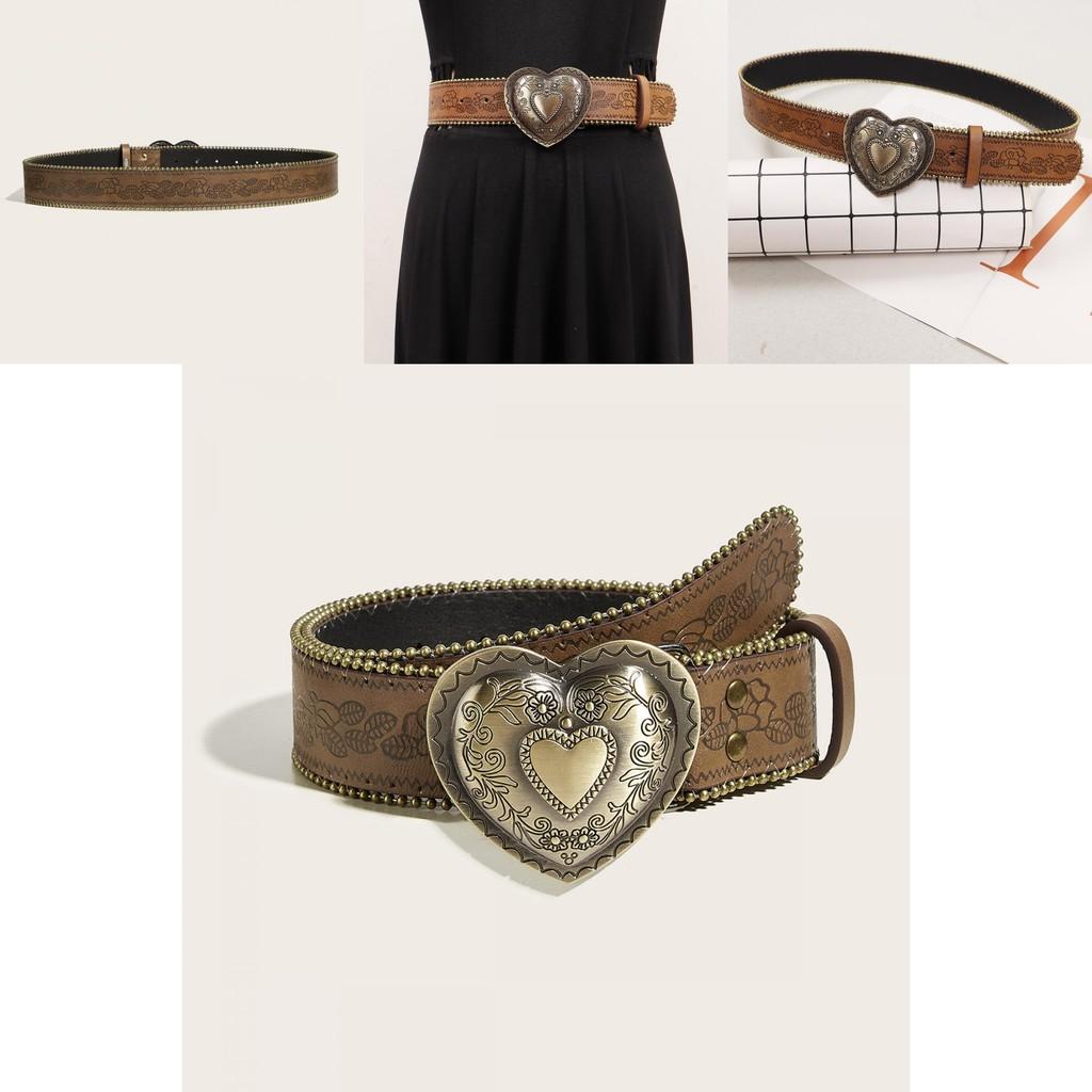 Casual Pu Leather Belt With Alloy Snap Fastener And Rivet Decor Fashion For Men And Teens